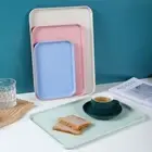 Plastic Storage Rectangular Tray Cutlery Tray Wheat Straw Tray Kitchen