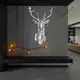 牆壁貼紙 麋鹿 鹿頭 北歐 簡約 3D亞克力 裝飾鏡子 3D牆貼 亞克力壁貼 鏡面牆貼 酒店 客廳 墻面裝飾 臻選?優品