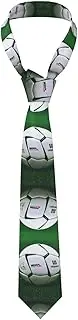 LWJUWOKL White Soccer Ball Men'S Silk Tie Men'S Suit Tie Fashion Tie Printed Tie Wedding Party, Black, One Size