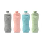 Folding Silicone Water Bottle Portable Leak-proof Sports Drink Bottle - 600ml