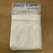 Easy Care By Stevens Two Standard Pillowcases White No Iron Washable 120 Threads