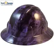 Purple Zombie Hydro Dipped Full Brim Hard Hat with Ratchet Suspension
