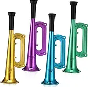 Kisangel 10 Pcs Trumpet Plastic Cheering Props for Loud Sound Stadium Horns for Sporting Events Parties and Celebrations