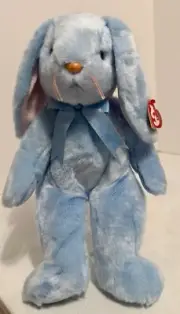 TY Beanie Buddy Flippity The Blue Soft Bunny Rabbit Plush 14” Stuff Animal 1999