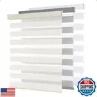 SHECUTE Cordless Zebra Blinds for Windows, Zebra Roller Window Shades for Day