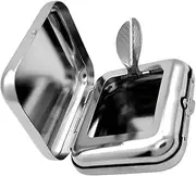 VERDANVERSE Portable Mini Stainless Steel Ashtray with Lid Travel Friendly Cigarette Butt Container Durable Metal Pocket Ashtray for Smokers for Outdoor Use and Automotive