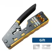 Crimp Tool Pass Through Crimper Cutter Modular Connector All-in-one Wire Tool