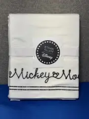 Disney Mickey Mouse Twin Sheet Set in White & Black - Ethan Allen Bedding