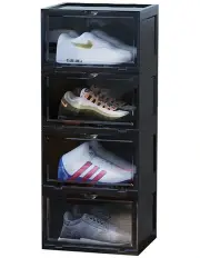 [SOGA] 4 Tier Portable Shoe Organiser in Black