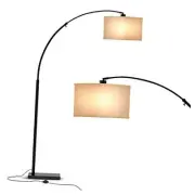 Logan Arc Floor Lamp, Bright Standing Lamp for Living Rooms, Offices &