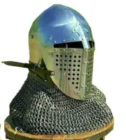 Medieval Helm Steel Medieval ROA Bascinet Helmet 18 Gauge Knight Viking Helmet