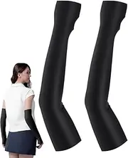 [Generic] Cooling Arm Sleeves | UV Blocking Compression Sleeves,High Elastic Breathable Elbow Cover for Beach Shopping Camping Mountaineering Backpacking