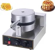 Waffle Puffle Maker, Double-Sided Heating Grid Muffin Maker, Timer 1-5 min, Adjustable Temperature (50~250°C), Stainless Steel Body, Thick Non-Stick Coating Plate, for Household Bakeries Snack Bar