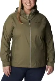 Columbia Women's Switchback III Jacket Windbreaker Stone Green, 1X