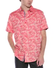 Robert Graham Poseidon Classic Fit Linen-Blend Shirt