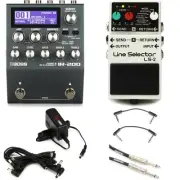 Boss LS-2 Line Selector and IR-200 Amp Simulator Pedal Pack with Power Supply