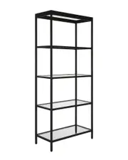 Abraham + Ivy Alexis 30In Wide Blackened Bronze Bookcase