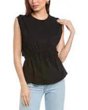 Grey State Peplum Top