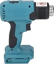 Cordless Adjustable Temperature Portable Heating Machine 4PCS Nozzle Handheld Heat Gun Soldering Equipment Outdoor Indoor High Altitude Car Film Shrink Wire (Blue)