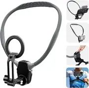 Beviliu Magnetic Neck Phone Holder for Recording, Hands Free POV/Vlog Phone Holder Neck Mount with Anti-Shake Chest Strap Selfie Video Filming for iPhone 16 15 14 13 12 Seires Android GoPro Insta360