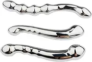 Double-headed anal plug butt plug erotic anal beads 3 styles metal anal plugs anal dildo anal masturbator G-spot prostate massage SM anus sex toys for men women(C)
