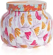 [Capri Blue] Scented Candles - Pattern Play Glass Jar Candles - Long Lasting Soy Wax Blend - Luxury Home Decor - Notes of Pineapple, Lemon Flower & Sugarcane - Gifts for Women (Pineapple Flower, 19 oz)