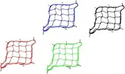 EXAOMBLE 4Pcs Elastic Motorcycle Cargo Net with Heavy Duty Hooks Versatile Bike Rear Seat Net for Secure Luggage Storage Durable Mesh Design for Bikes Scooters and Electric Vehicles