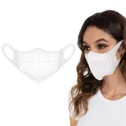 Catzon 50pcs 3D Disposable Adults Face Mask Elastic Cloth Breathable Face Mask-White