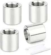 GASHER 4PCS Aluminum 3/4" NPT Weld On Bung Female Pipe Thread Weldable Fuel Tank Fittings