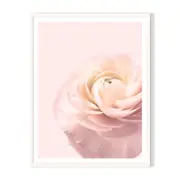 Delicate Pastel Framed Printed Wall Art - White