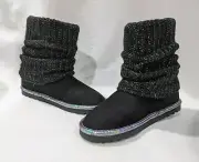 SO Mandy Black Girl's Sweater Boots - Assorted Sizes NWB