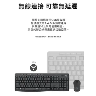 【本店吳銘】 羅技 logitech MK295 Silent 無線靜音鍵盤滑鼠組 靜音無聲 防潑水 鍵鼠組 中文注音版