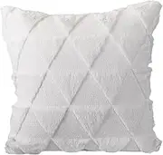 Gatuida Nordic Style Plush Square Pillow Geometric Pattern Cushion Pillow for Home Decor Hidden Zipper