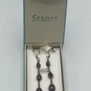 Vintage Stauer Palio Natural Ruby Earrings