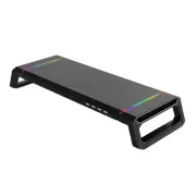T1 Laptop Monitor Stand Riser RGB Support with USB3.0+3USB2.0 Mobile Phone Holder Drawer Storage Box Heightening Bracket