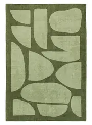 1 x Loopsie Brookhaven Green Printed Washable Rug