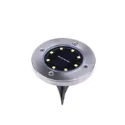 2 Pcs 8 Leds Waterproof Solar Powered Buried Light