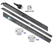 APC 42-Outlets PDU - Rack-mountable 30A - INPUT: L6-30P, OUTPUT: 36x C13, 6x C19