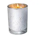 Aromatique Sorbet Votive Candle Metallic Silver Glass with Flecks 2.7oz New