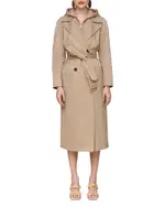 Avec Les Filles Quilted Bib Maxi Trench Coat