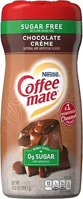 Nestle Coffee Mate Chocolate Creme Sugar Free Powdered Creamer 10.2oz/289g