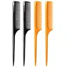 Rat Tail Comb (4~8 Pcs) 9.25" Sturdy Fine Salon Hair Comb Thin & Long Barber US