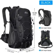 Black Lightweight Hiking BACKPACK 35L/40L Daypack Waterproof Rain Cover INOXTO