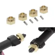 1/24 4* Durable Brass Wheel Weight Hex Adapters For Axial SCX24 AXI90081 RC Car