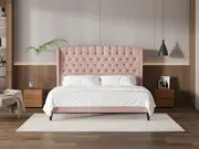 My Style Winged Headboard & Slimline Base - Super King / Rosewater / Slimline Base