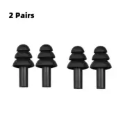 2Pairs Earplugs Noise Reduction Silicone Soft Ear Plugs Swimming Silicone Earplu