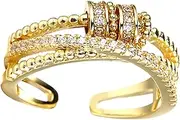 ABOOFAN Unique Shaped Fidget Ring Metal Stress Ring for Girls Portable Fidget Ring Metal Fidget Ring Decompression Ring Women's Exquisite Anxiety Ring