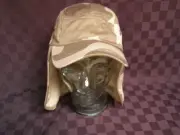 DESERT CAMO BALL CAP HAT W/BUCKET EAR FLAP W/NECK SUN PROTECT HUNT FISH HIKE