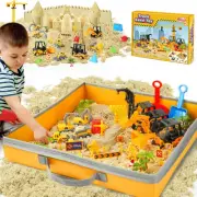 Billeeit Sand Construction Kit with a Big Foldable Sandbox and 2.2Lbs Magic S...