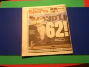 'AARON JUDGE' "BREAKS AL RECORD FOR HOME RUNS" NEWSDAY 10/5